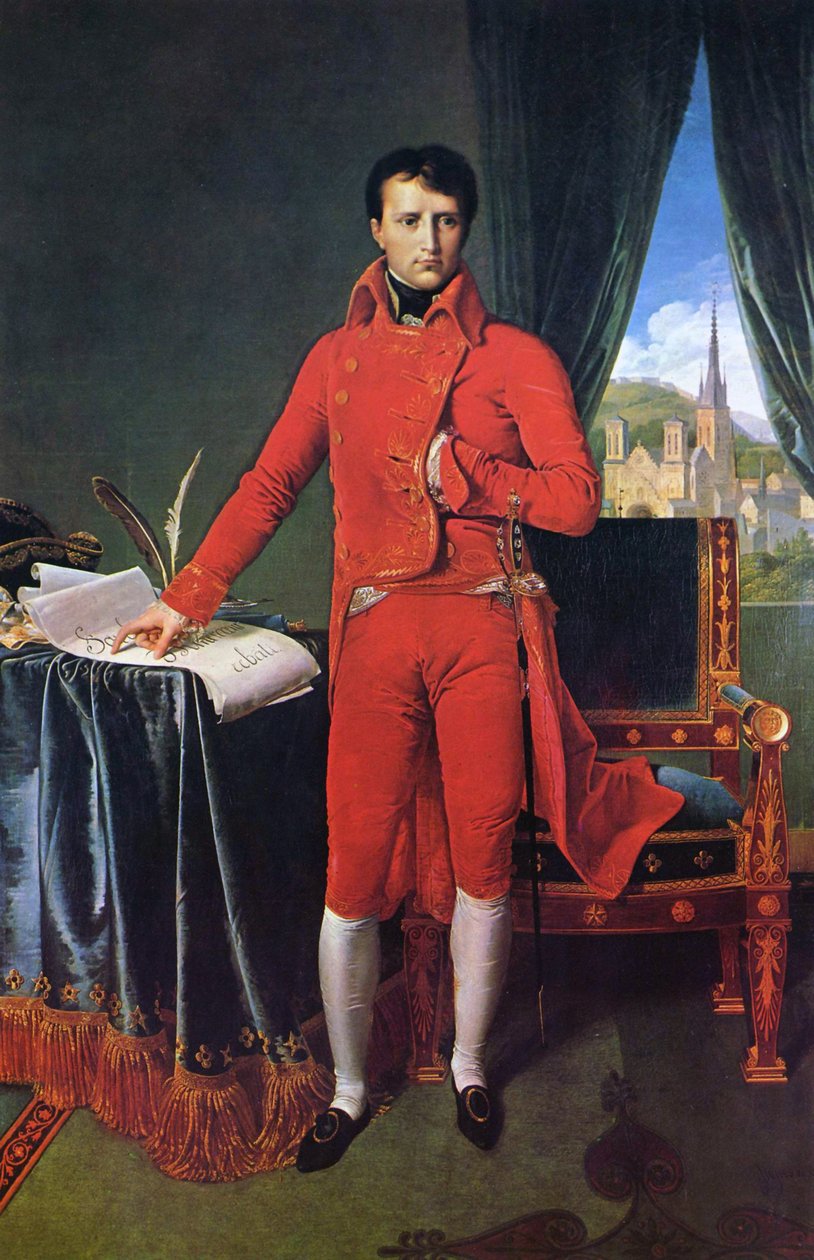 Retrato de Napoleón Bonaparte como primer cónsul de Jean Auguste Dominique Ingres