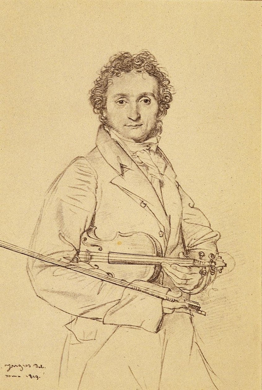 Retrato del Violinista Paganini de Jean Auguste Dominique Ingres