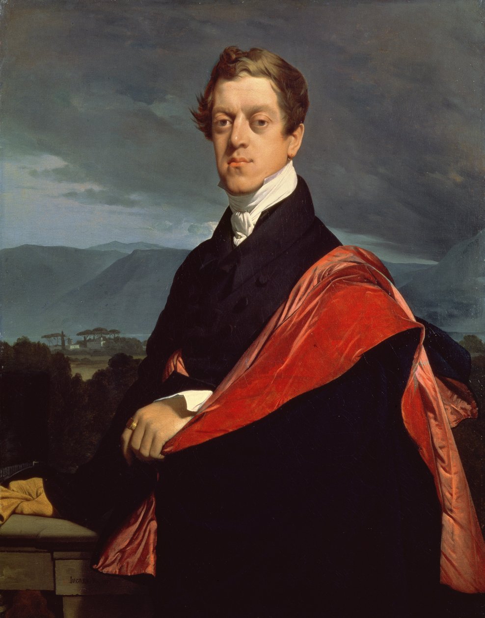 Retrato de Nikolai Dmitrievich (1792-1849) Conde Guriev, 1821 de Jean Auguste Dominique Ingres