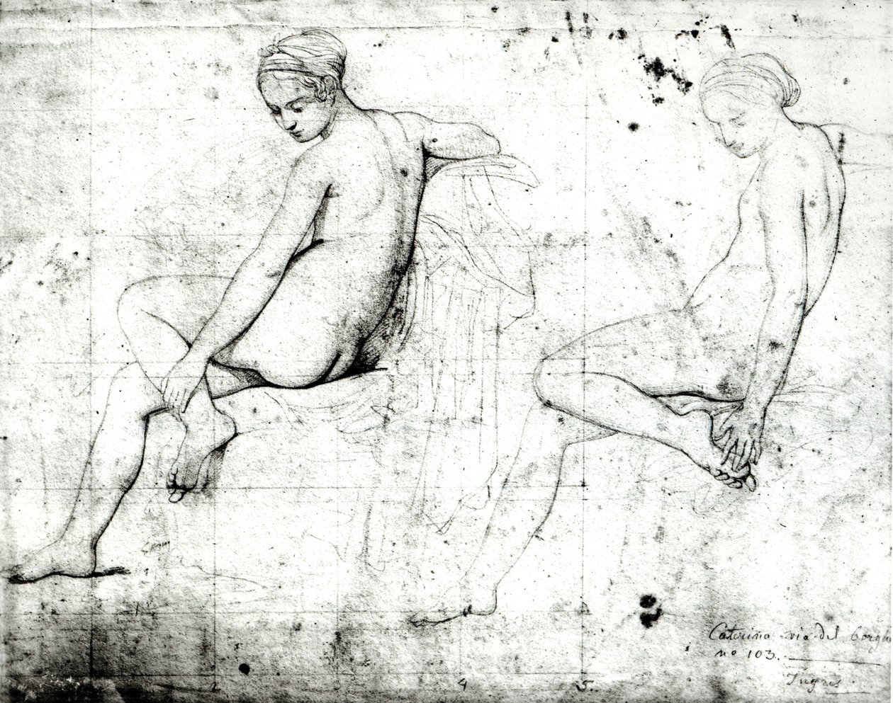 Estudio para el Baño Turco de Jean Auguste Dominique Ingres