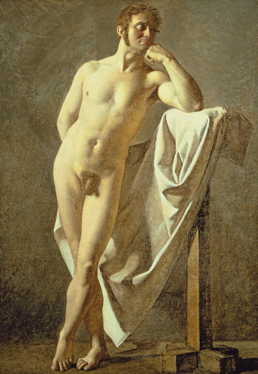 Estudio de un hombre, c.1801 de Jean Auguste Dominique Ingres