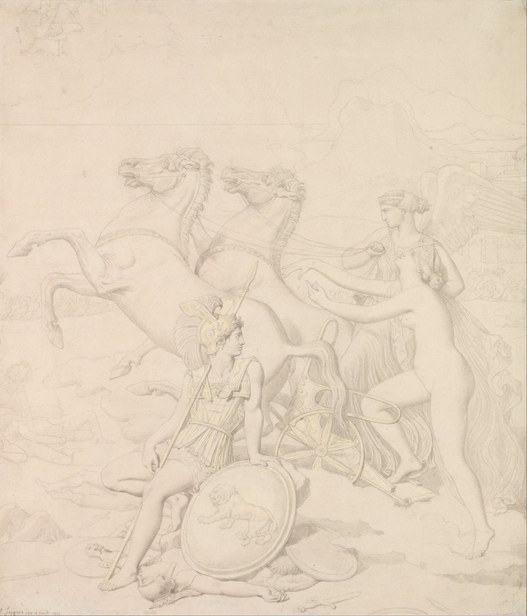 Venus herida por Diomedes de Jean Auguste Dominique Ingres