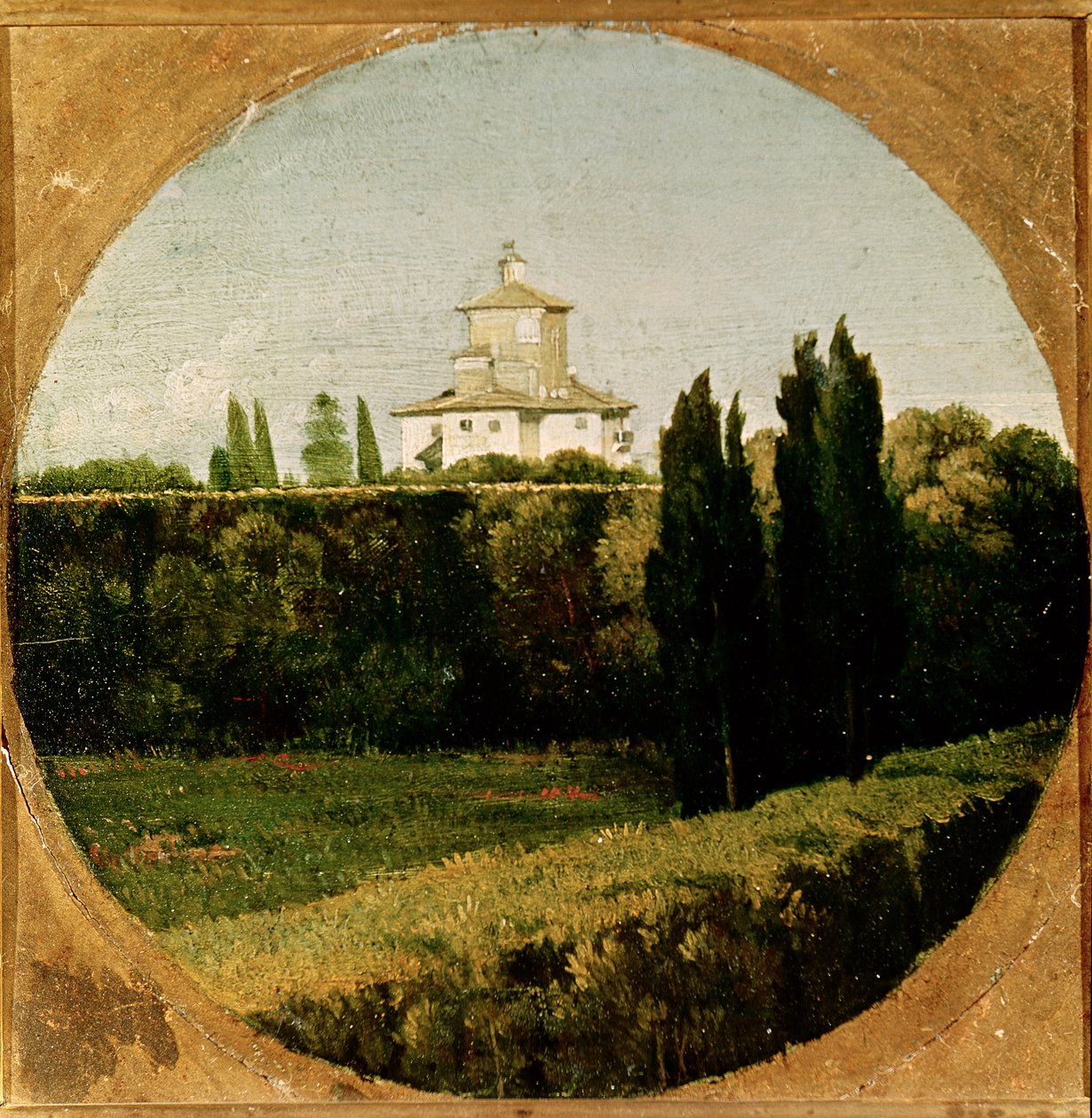 Vista de la Villa Medici, Roma de Jean Auguste Dominique Ingres