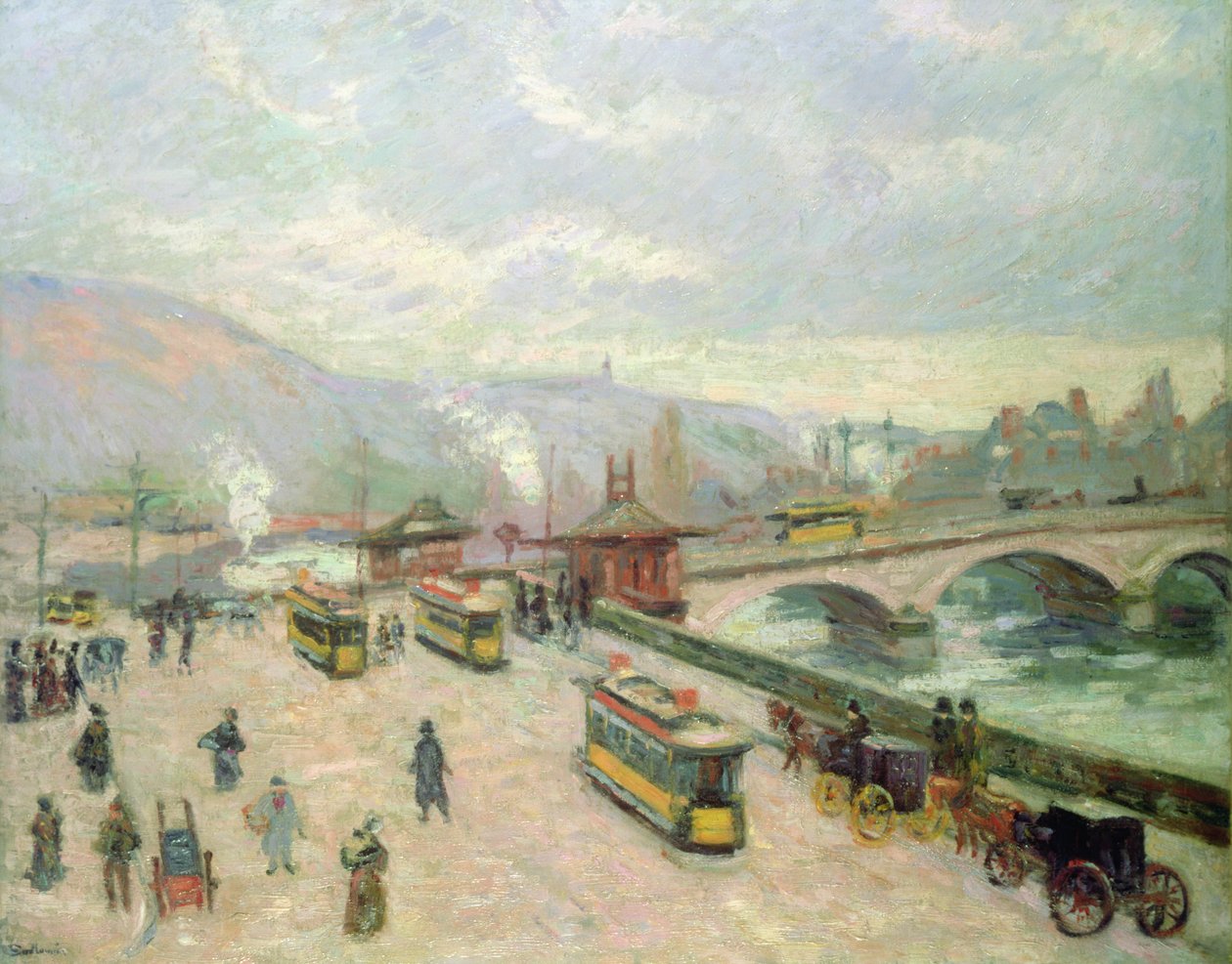 El Puente Corneille en Rouen, 1898 de Jean Baptiste Armand Guillaumin