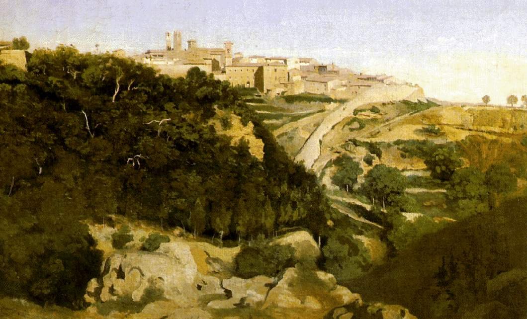 Paisaje con ciudad de Jean-Baptiste-Camille Corot