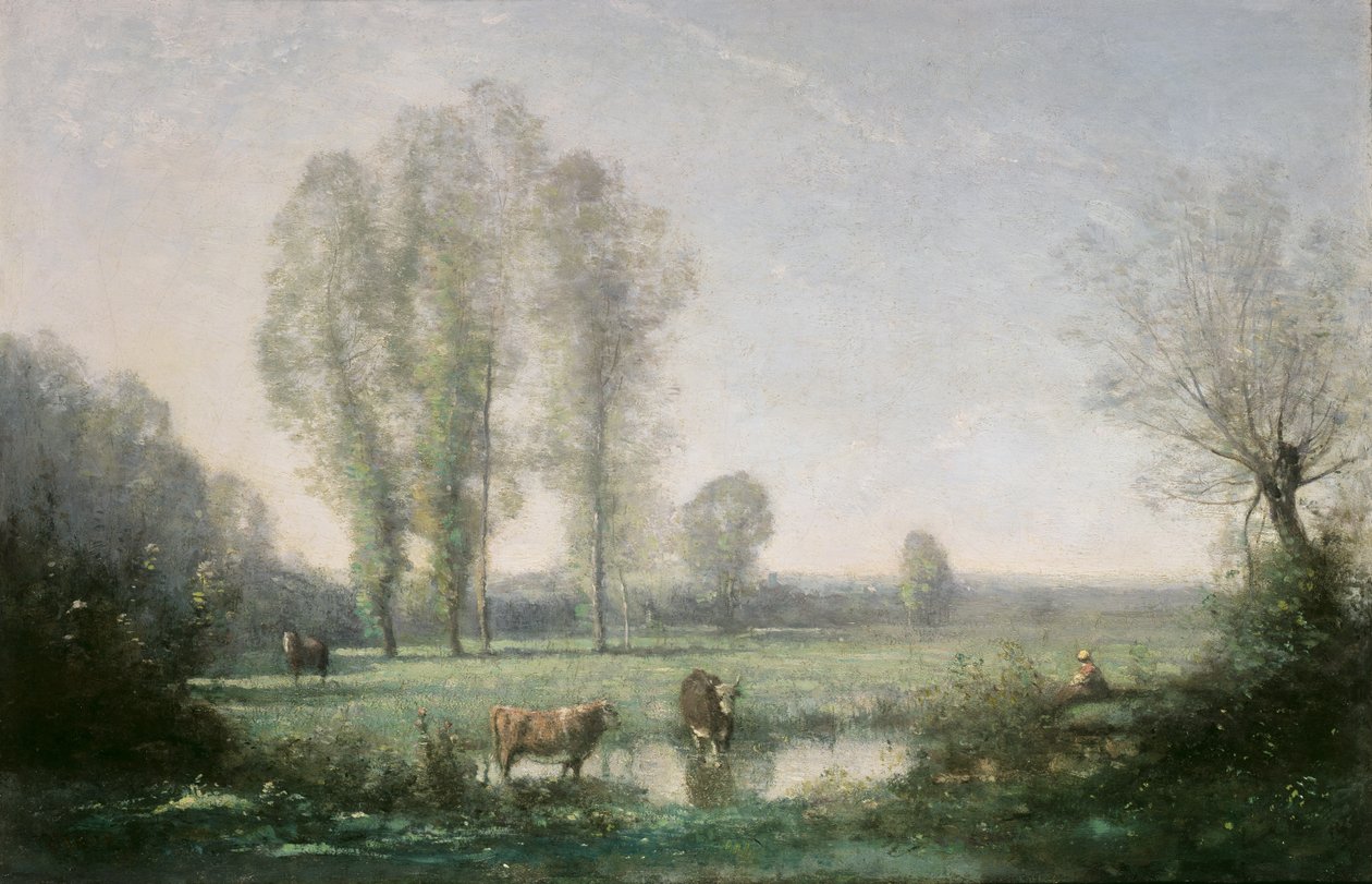 Niebla matutina, 1860 de Jean Baptiste Camille Corot