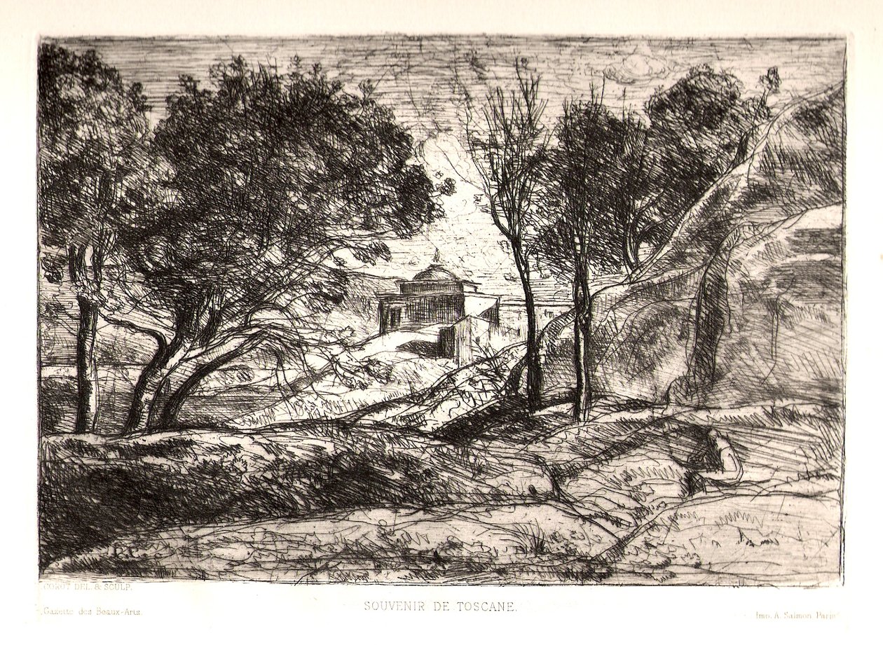 Recuerdo de Toscana de Jean Baptiste Camille Corot