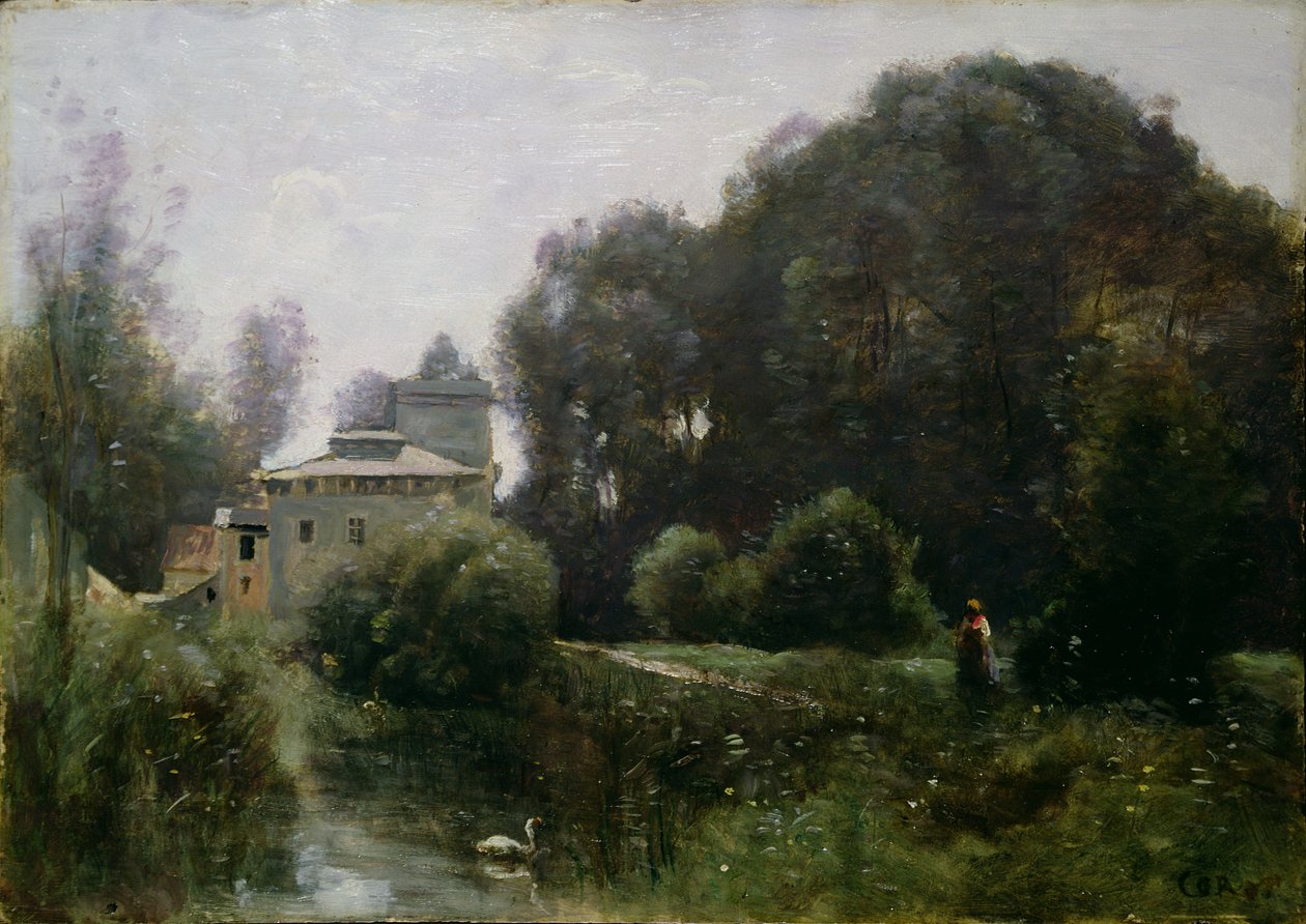 Recuerdo de la Villa Borghese, 1855 de Jean Baptiste Camille Corot
