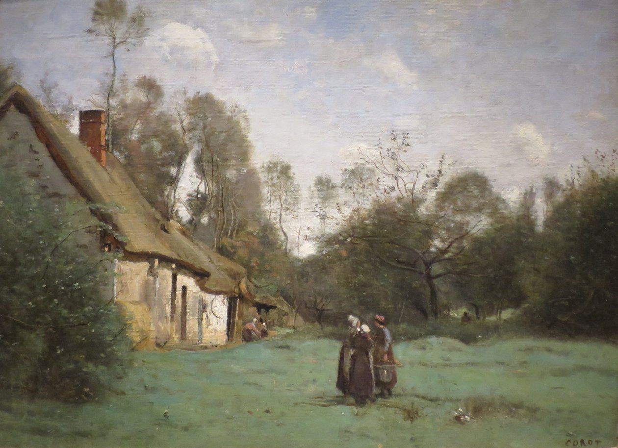 Cabaña de paja en Normandía de Jean Baptiste Camille Corot