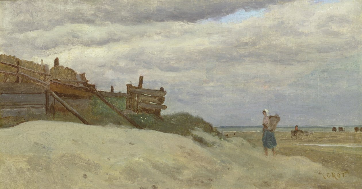 La playa en Dunkerque de Jean Baptiste Camille Corot