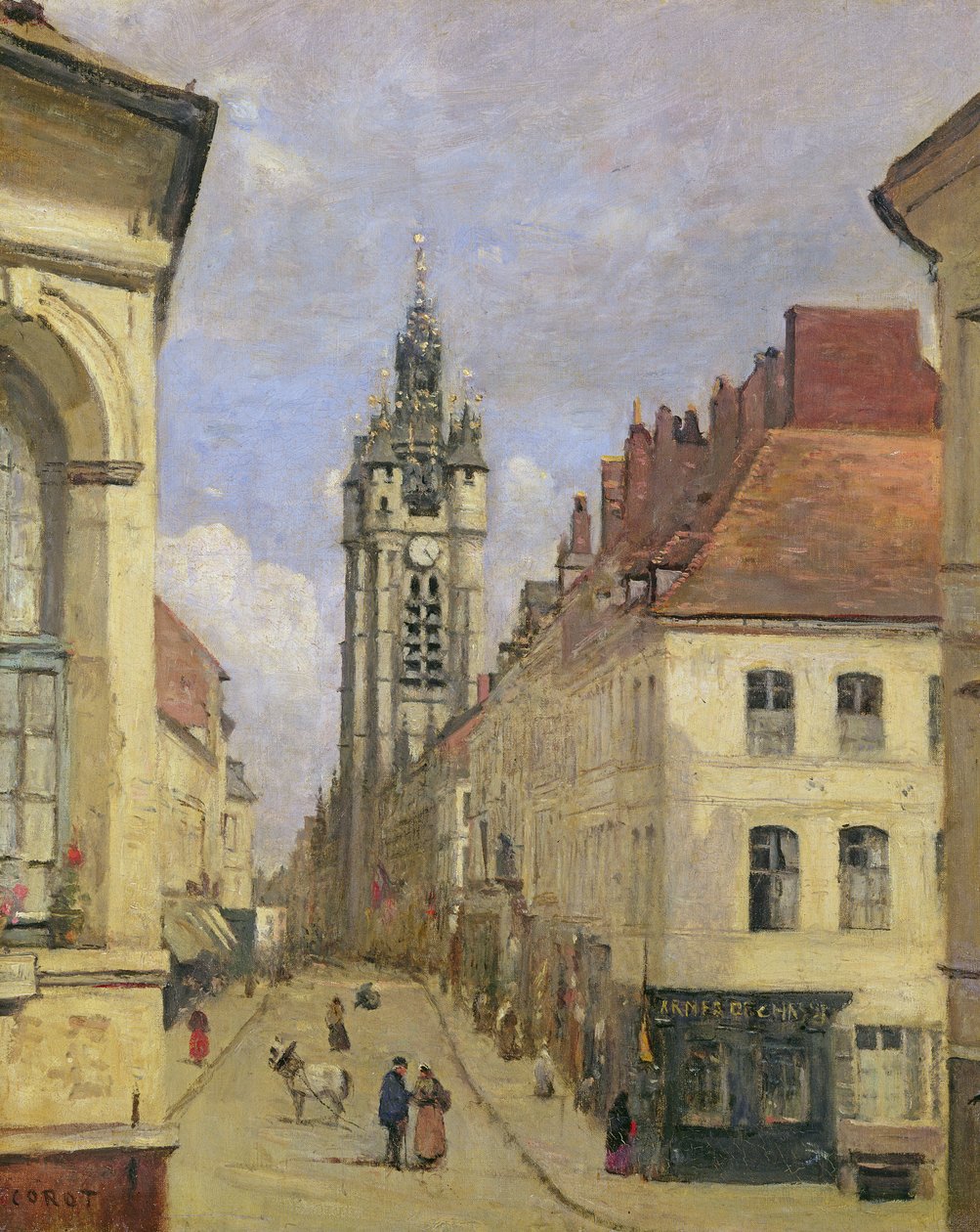 El campanario de Douai, 1871 de Jean Baptiste Camille Corot