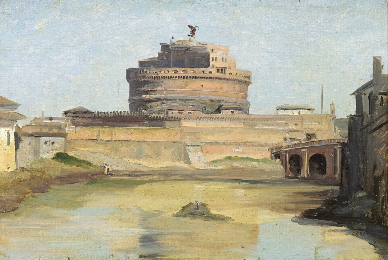 El Castillo de San Ángelo, Roma de Jean Baptiste Camille Corot