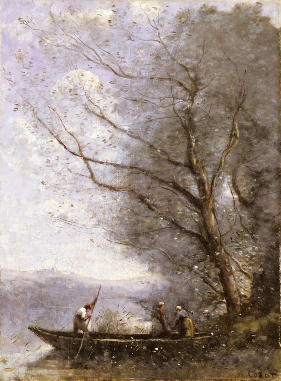 El barquero de Jean Baptiste Camille Corot