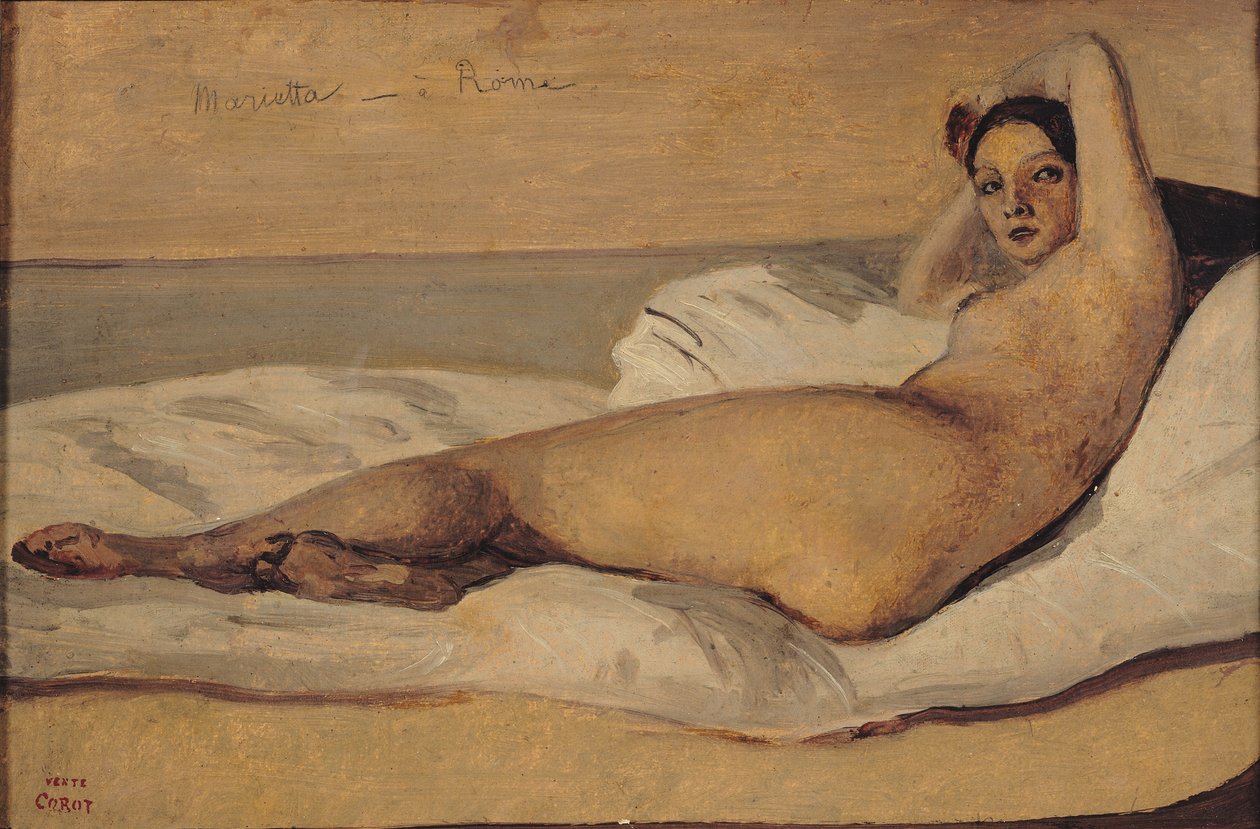 La odalisca romana (Marietta) 1843 de Jean Baptiste Camille Corot