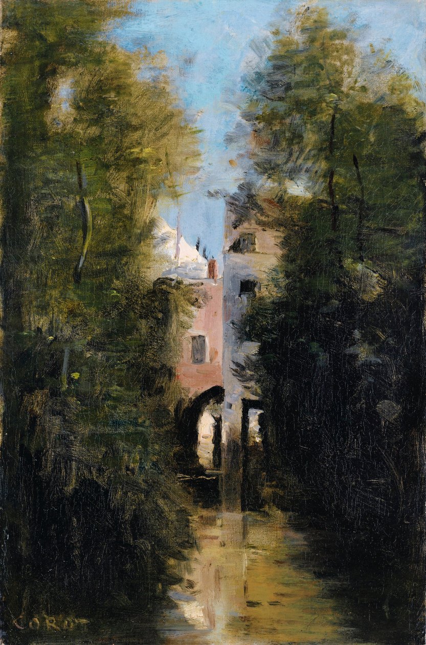 El molino de viento en el río Thérain en Beauvais de Jean Baptiste Camille Corot