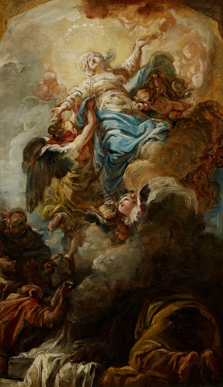 Estudio para la Asunción de la Virgen, c.1760 de Jean Baptiste Deshays de Colleville