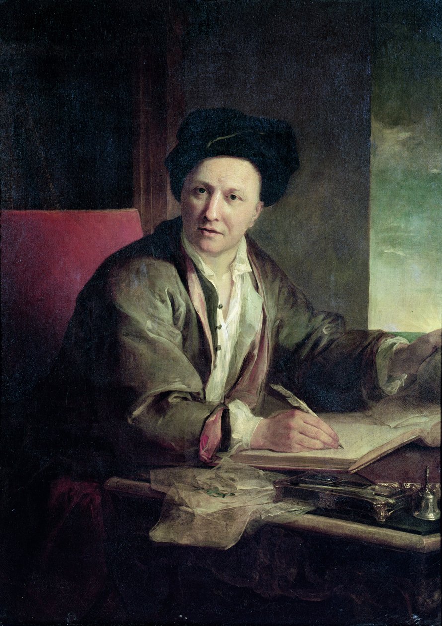 Retrato de Bernard le Bovier de Fontenelle (1657-1757) de Jean Baptiste Greuze