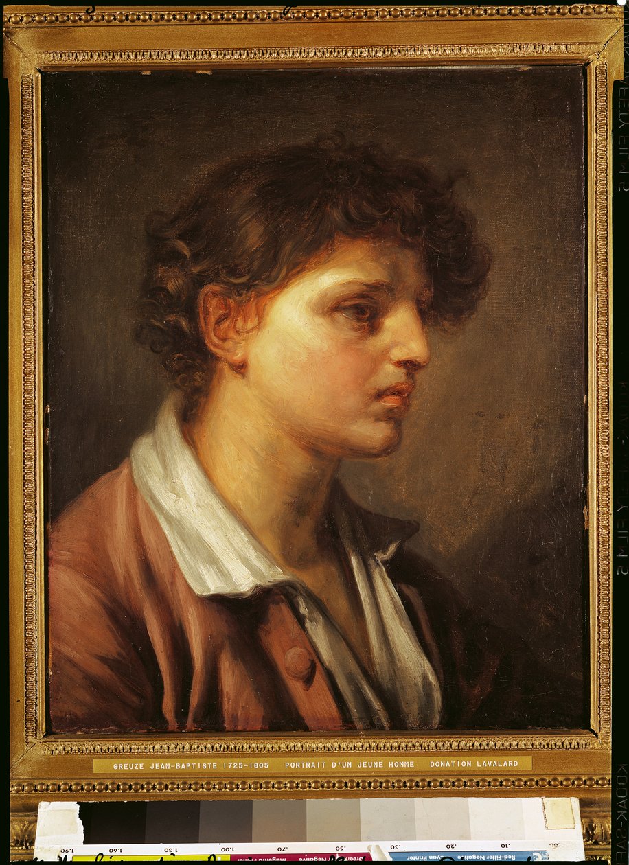 Retrato de un joven de Jean Baptiste Greuze