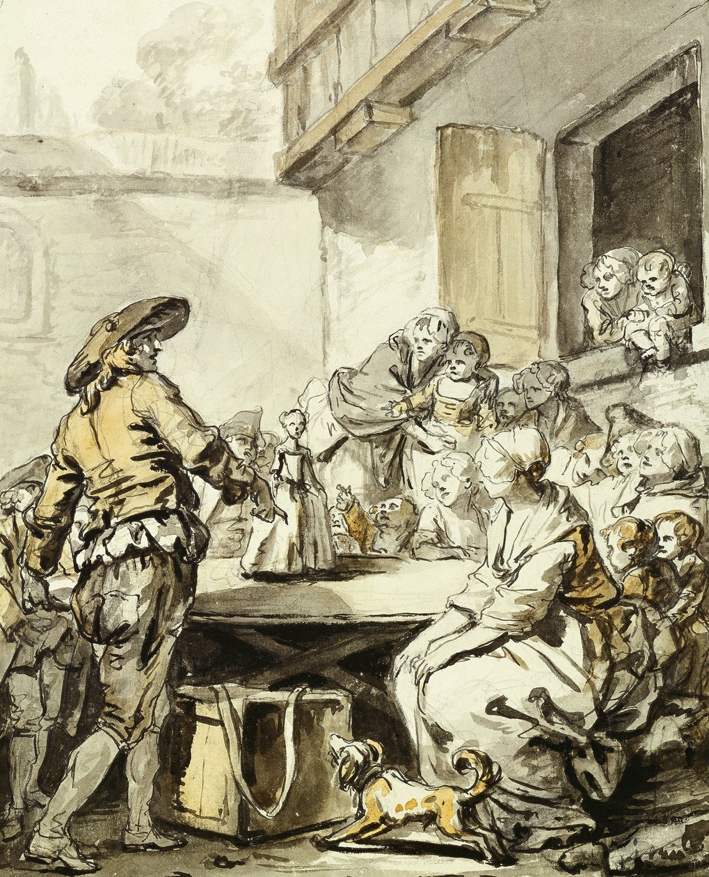 Saboyano con una muñeca danzante de Jean Baptiste Greuze