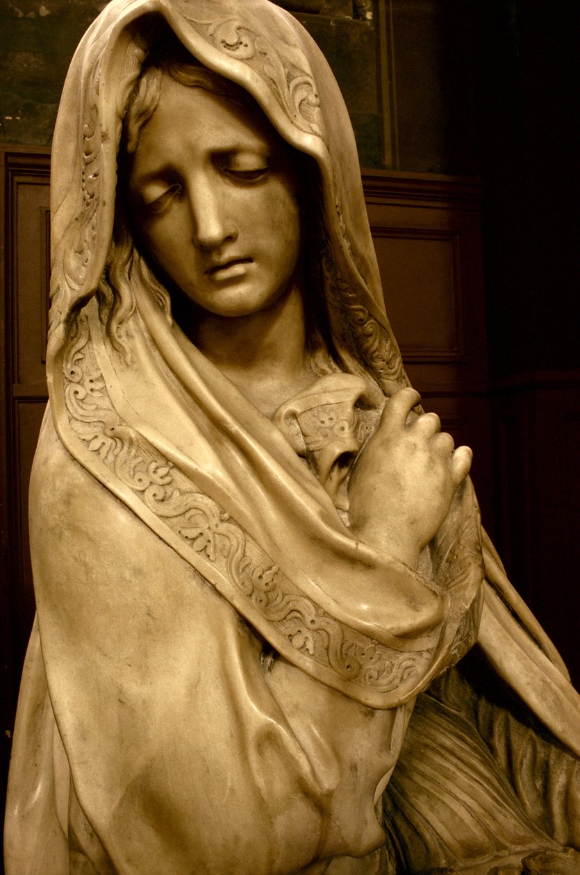 Tumba de Jean-Baptiste Colbert de Torcy 1619-83, detalle de la figura alegórica de la Piedad o la Abundancia, c.1685-1687 de Jean Baptiste I Tuby