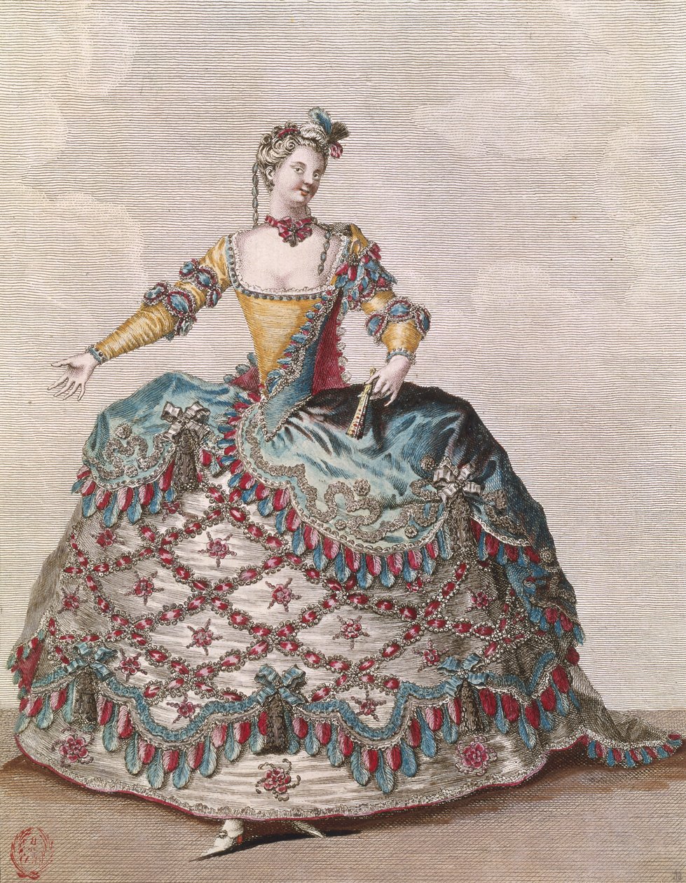 Traje para una mujer india para la ópera ballet 