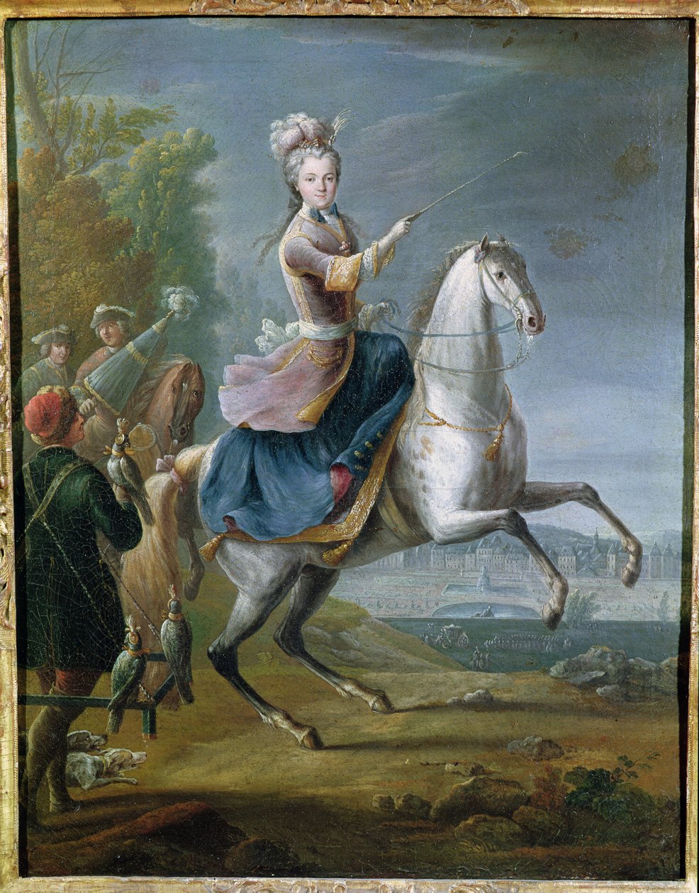 Retrato ecuestre de Maria Leszczynska (1703-68) de Jean Baptiste Martin