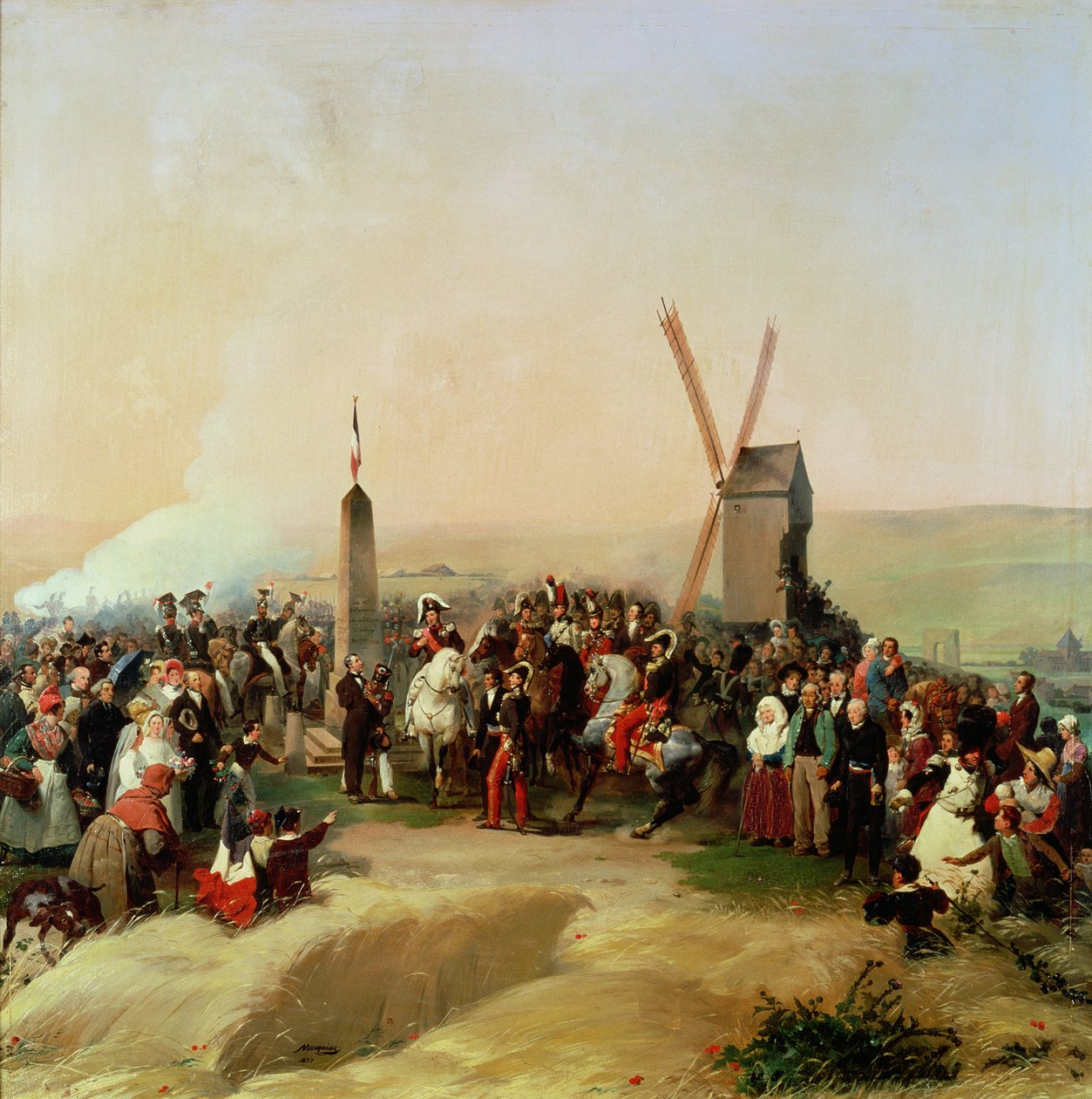 Luis Felipe (1773-1850) visitando el campo de batalla de Valmy el 8 de junio de 1831 de Jean Baptiste Mauzaisse