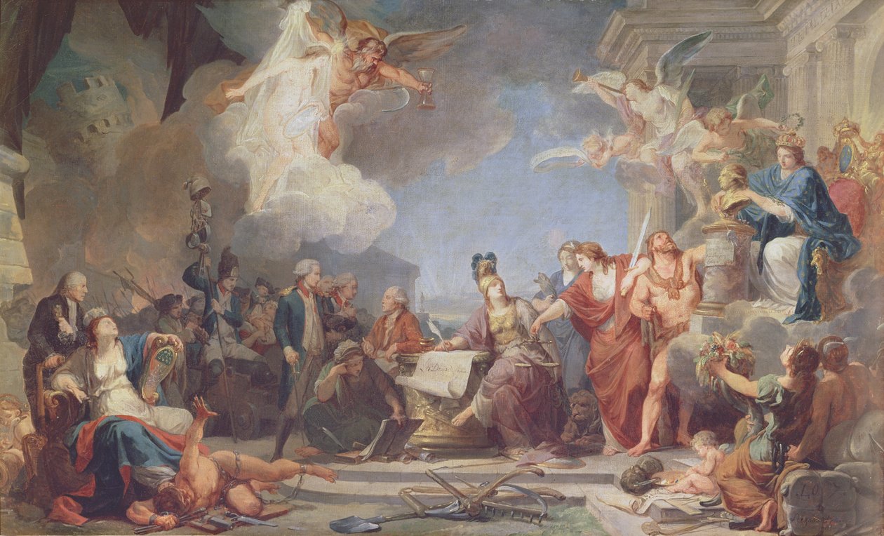 Alegoría de la Declaración de los Derechos del Hombre, 1790 de Jean Baptiste Regnault