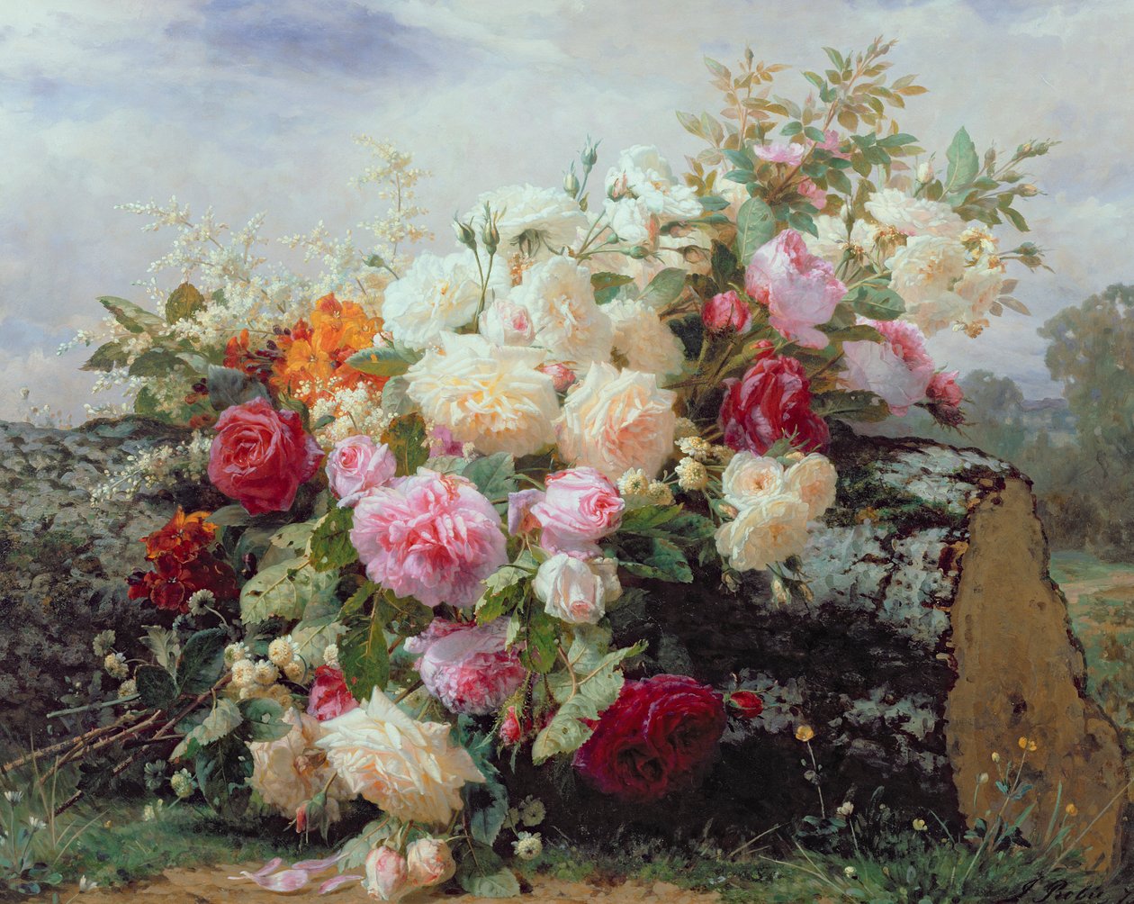 Naturaleza muerta con flores de Jean Baptiste Robie