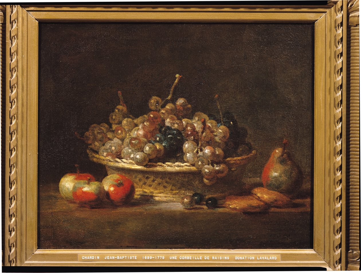 Cesta de uvas, 1765 de Jean Baptiste Simeon Chardin