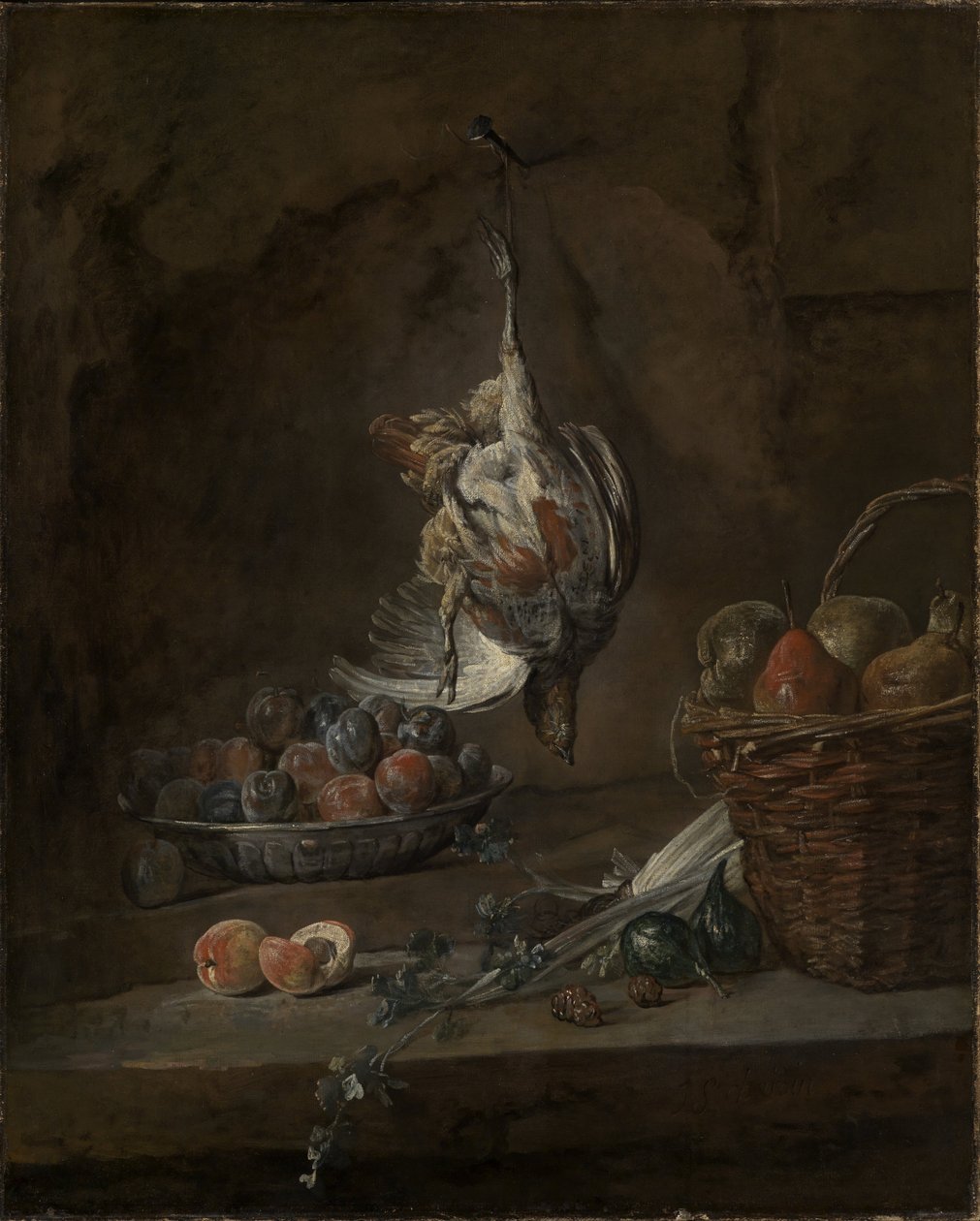 Naturaleza muerta con faisán muerto de Jean Baptiste Simeon Chardin