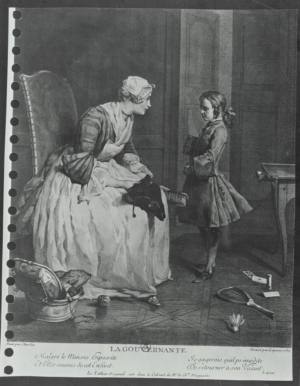 La institutriz, 1739 de Jean Baptiste Simeon Chardin