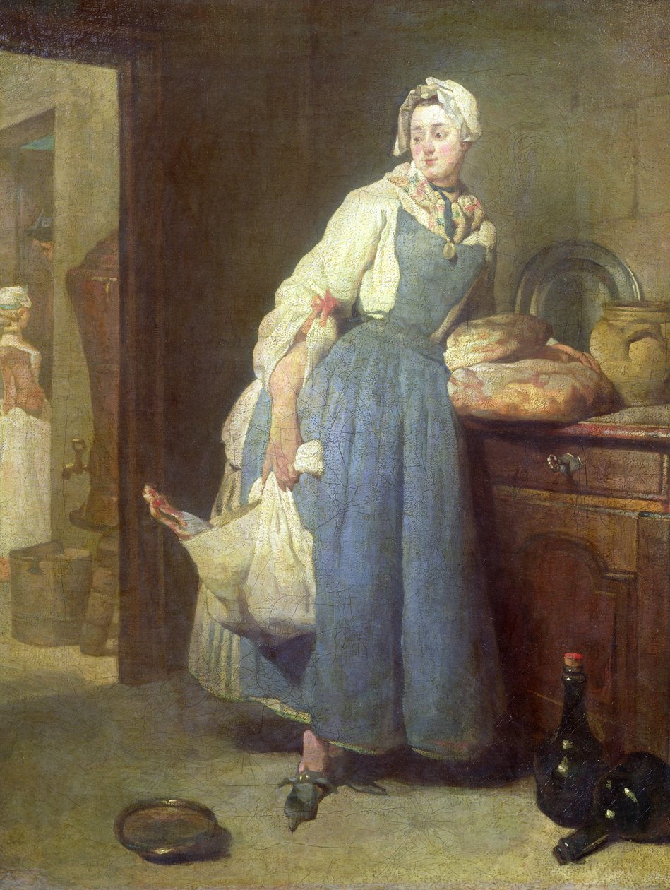 La criada de cocina con provisiones, 1739 de Jean Baptiste Simeon Chardin