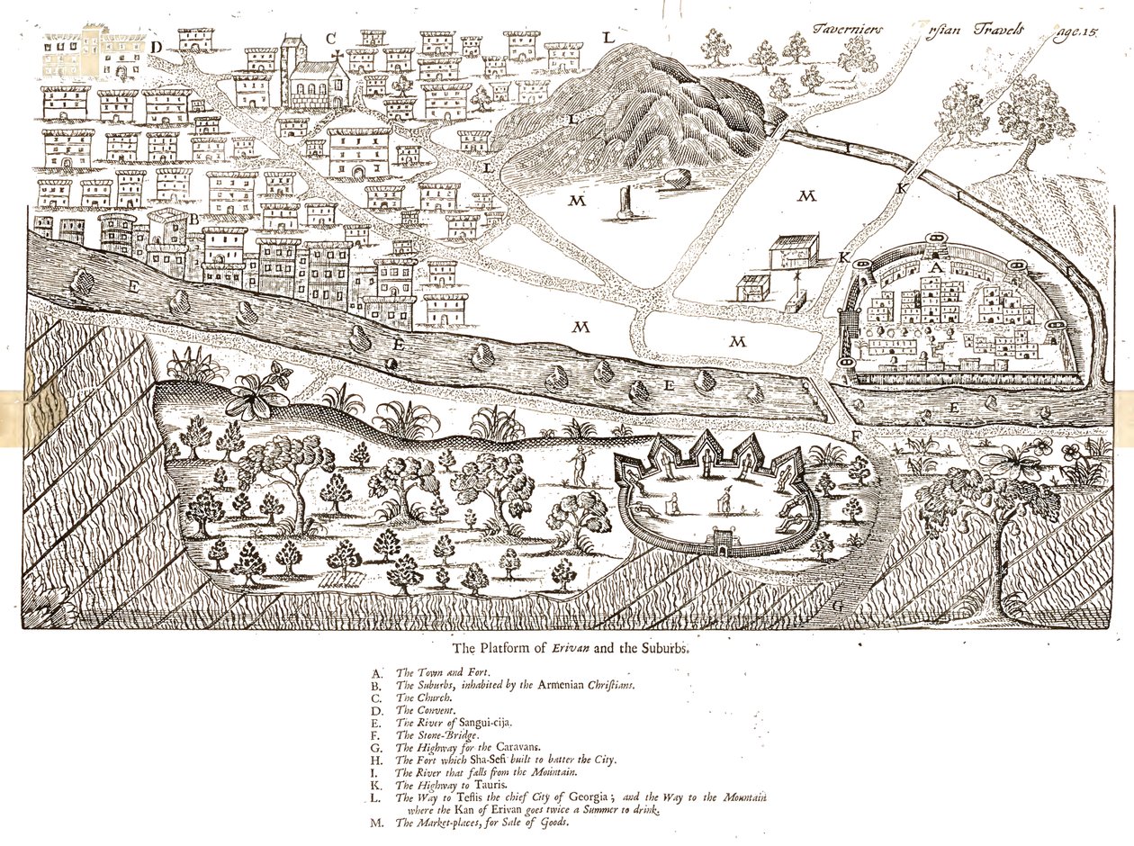 Panorama de Ereván de Jean Baptiste Tavernier