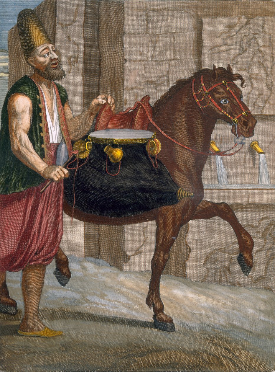 Saka, un derviche caritativo que llevaba agua por la ciudad, c.1708 de Jean Baptiste Vanmour