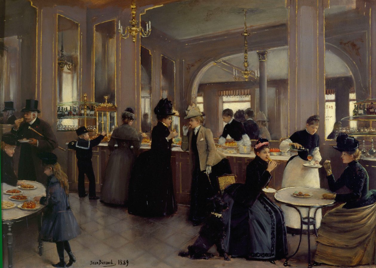 La pastelería Gloppe en los Campos Elíseos de Jean Beraud