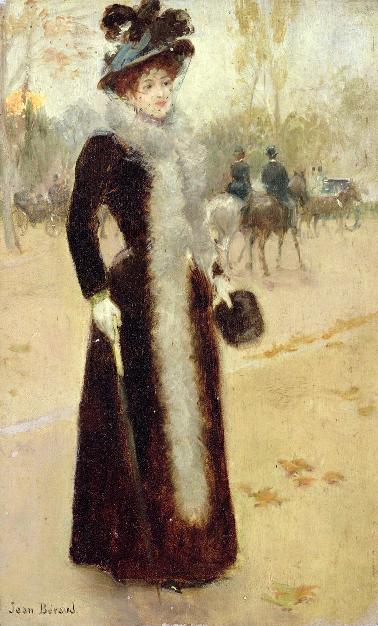 Una Mujer Parisina en el Bosque de Boulogne, c.1899 de Jean Beraud