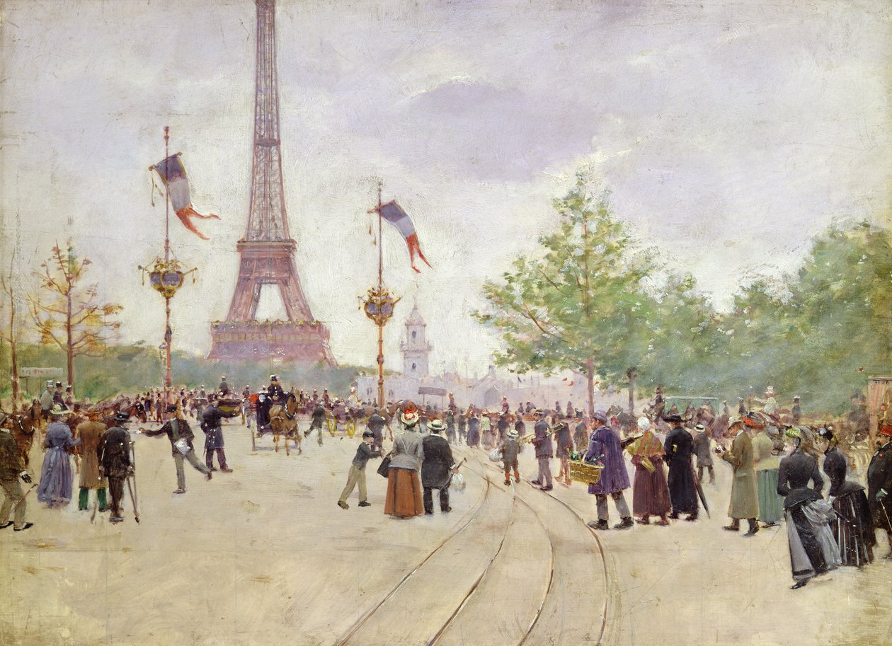 Entrada a la Exposición Universal, 1889 de Jean Beraud