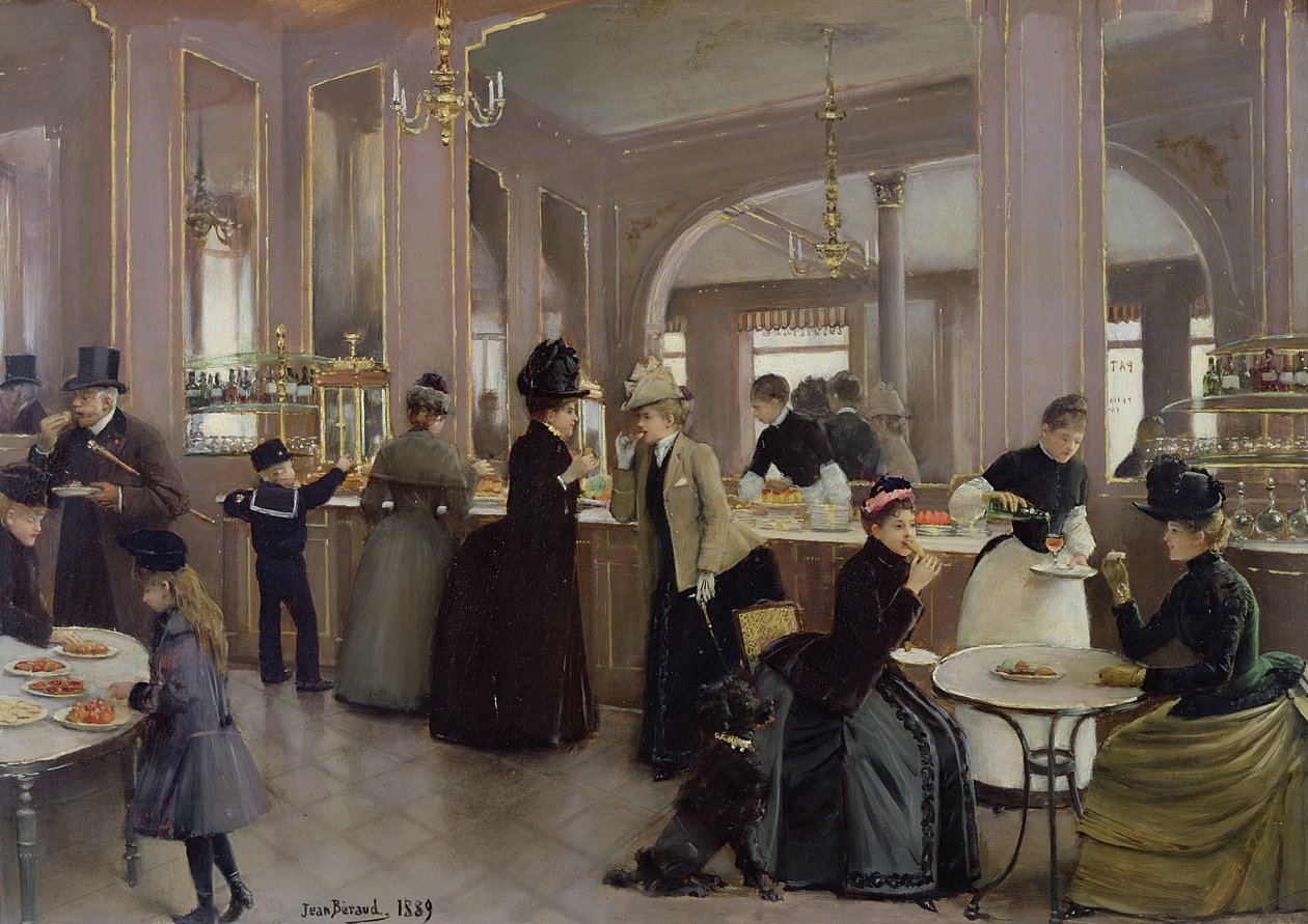 La Patisserie Gloppe, Campos Elíseos, París, 1889 de Jean Beraud