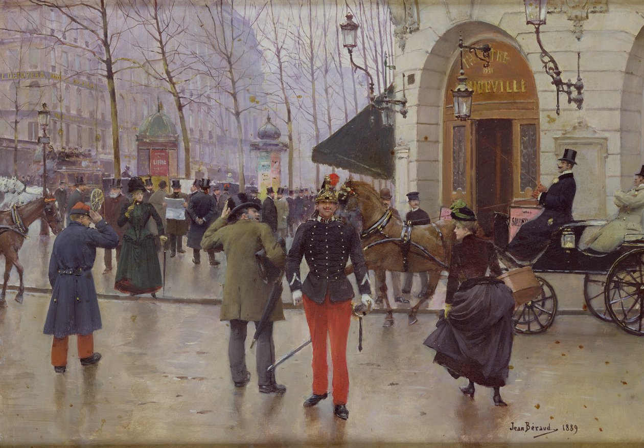 El Boulevard des Capucines y el Teatro Vaudeville, 1889 de Jean Beraud