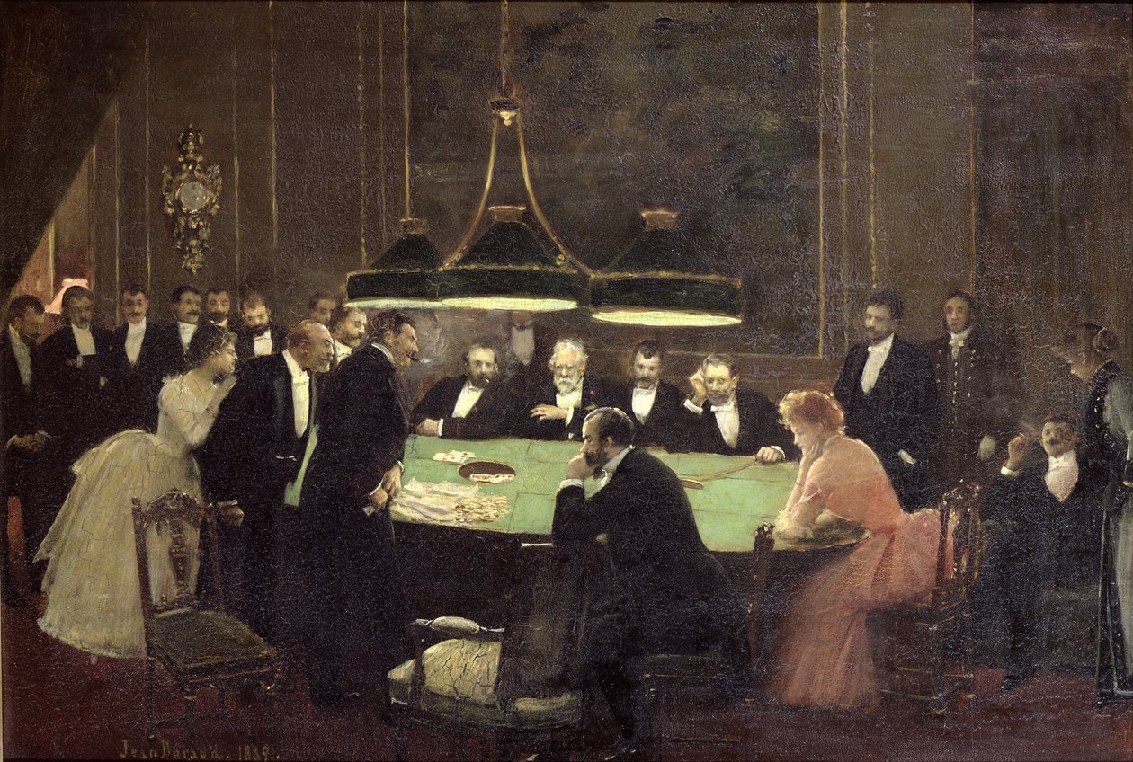 La sala de juegos del casino, 1889 de Jean Beraud