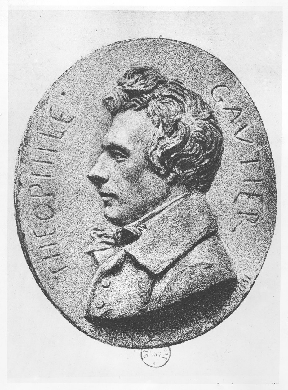 Medallón de Théophile Gautier de Jean Bernard Duseigneur