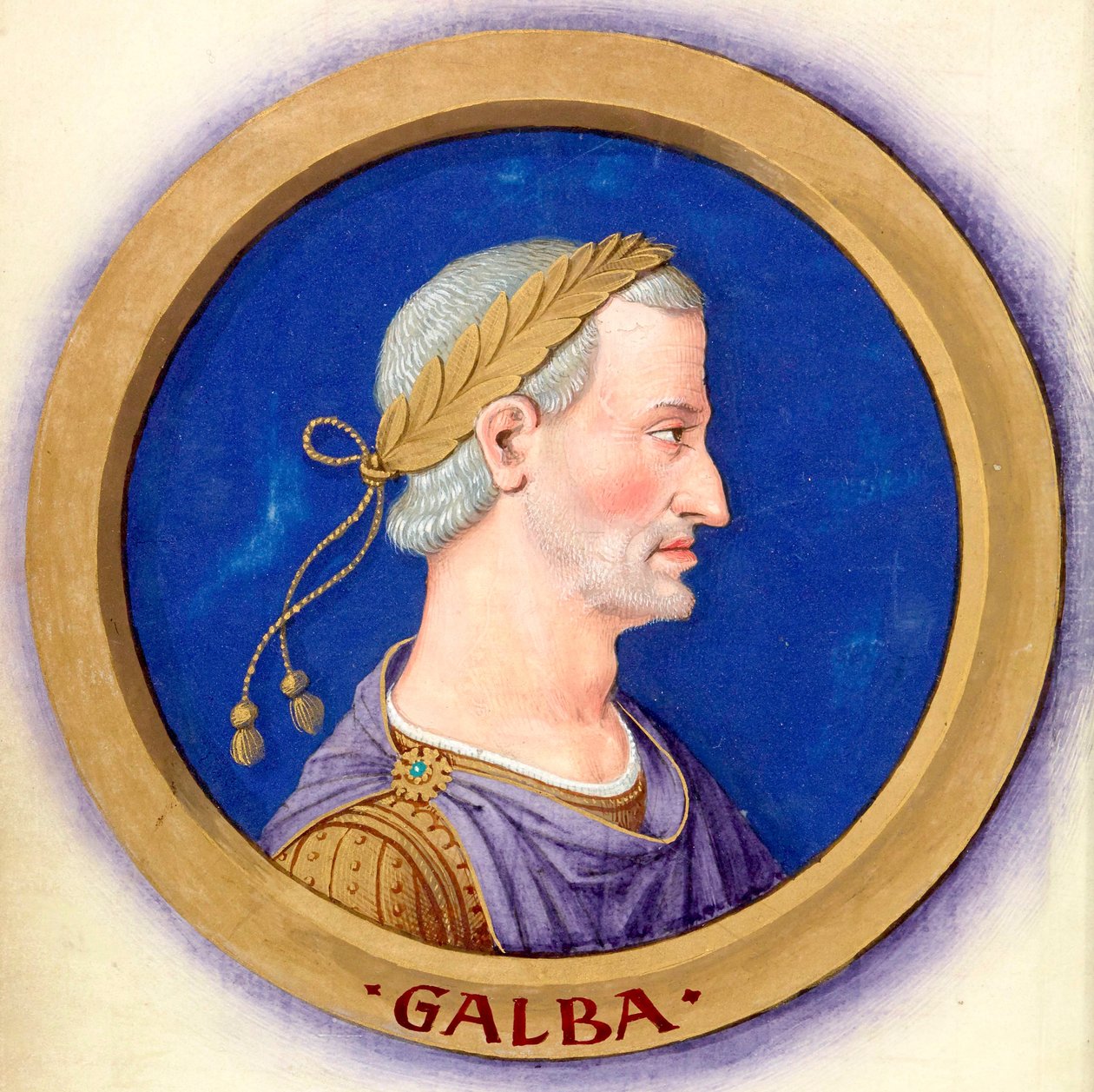 Descripción de los doce Césares con sus figuras 7-Galba de Jean Bourdichon