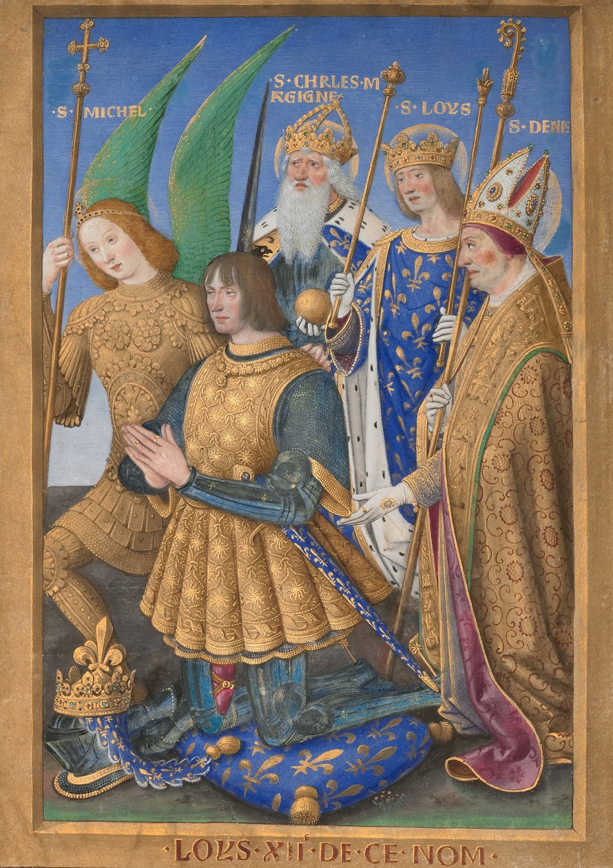 Luis XII de Francia arrodillado en oración de Jean Bourdichon