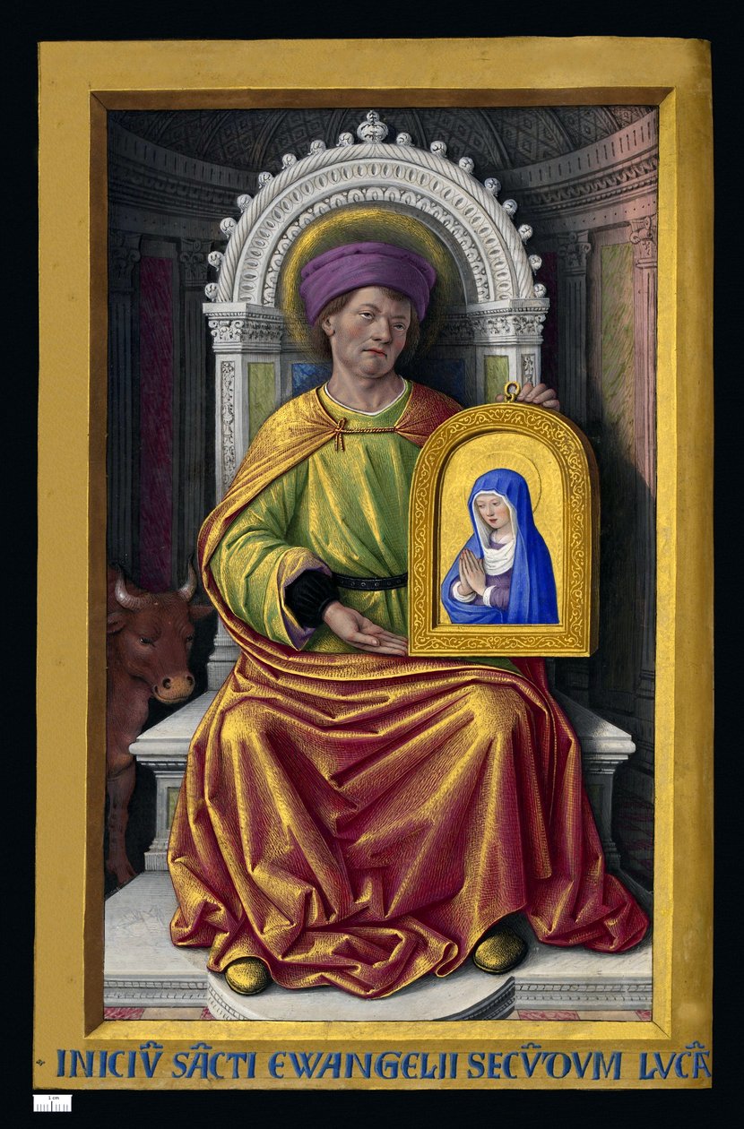 Lucas el Evangelista de Jean Bourdichon