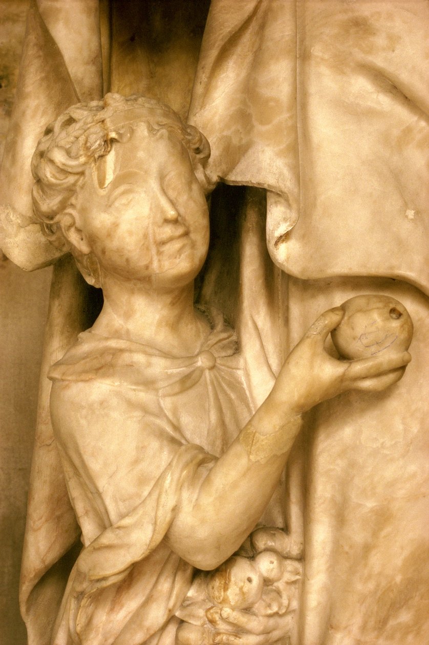 Santa Ana y su hija la Virgen María, detalle de María de Jean Bullant