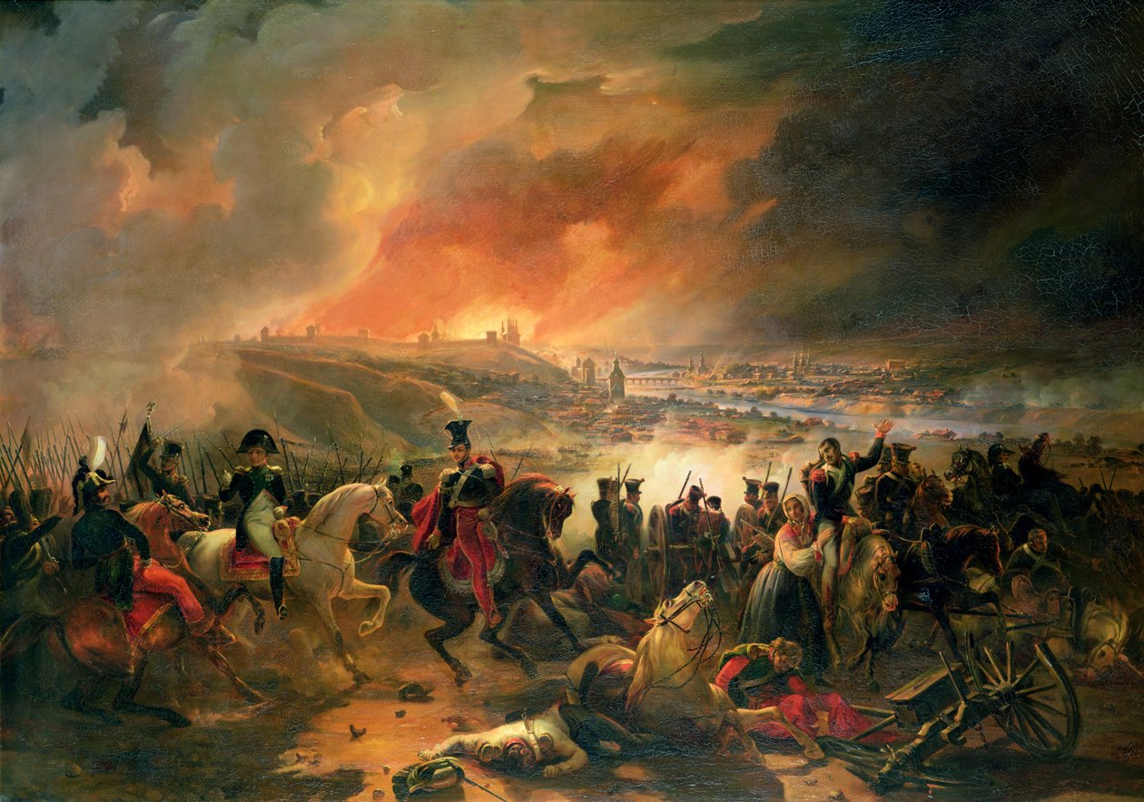 La batalla de Smolensk, 17 de agosto de 1812 de Jean Charles Langlois