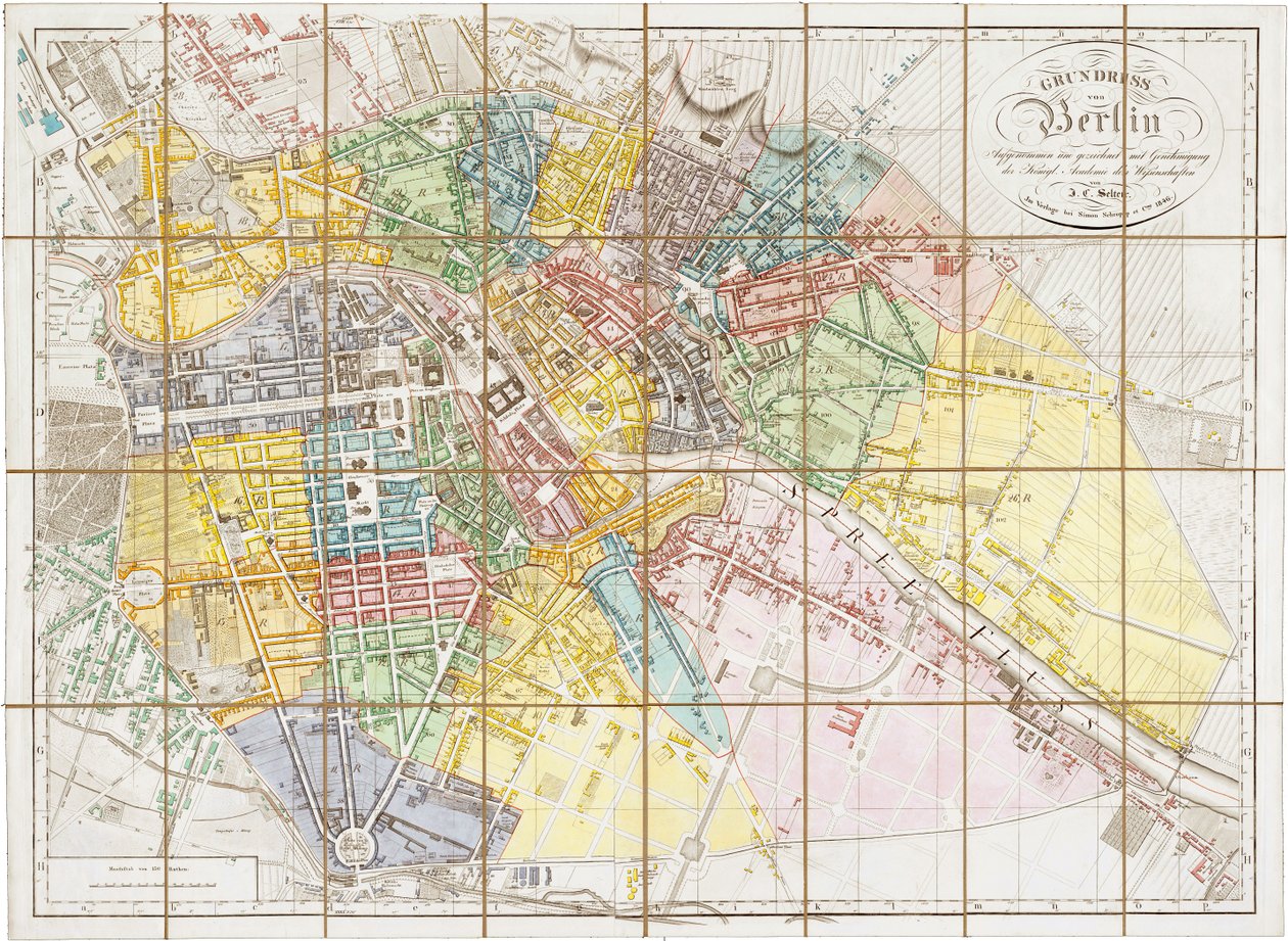 Plano de Berlín levantado y dibujado con la aprobación de la Real Academia de Ciencias por J.C. Selter de Jean Chrétien Selter