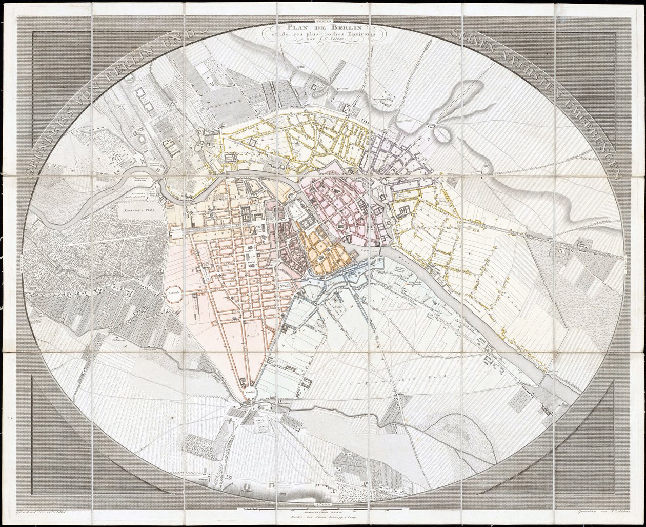 Plano de Berlín y sus alrededores más cercanos de Jean Chrétien Selter