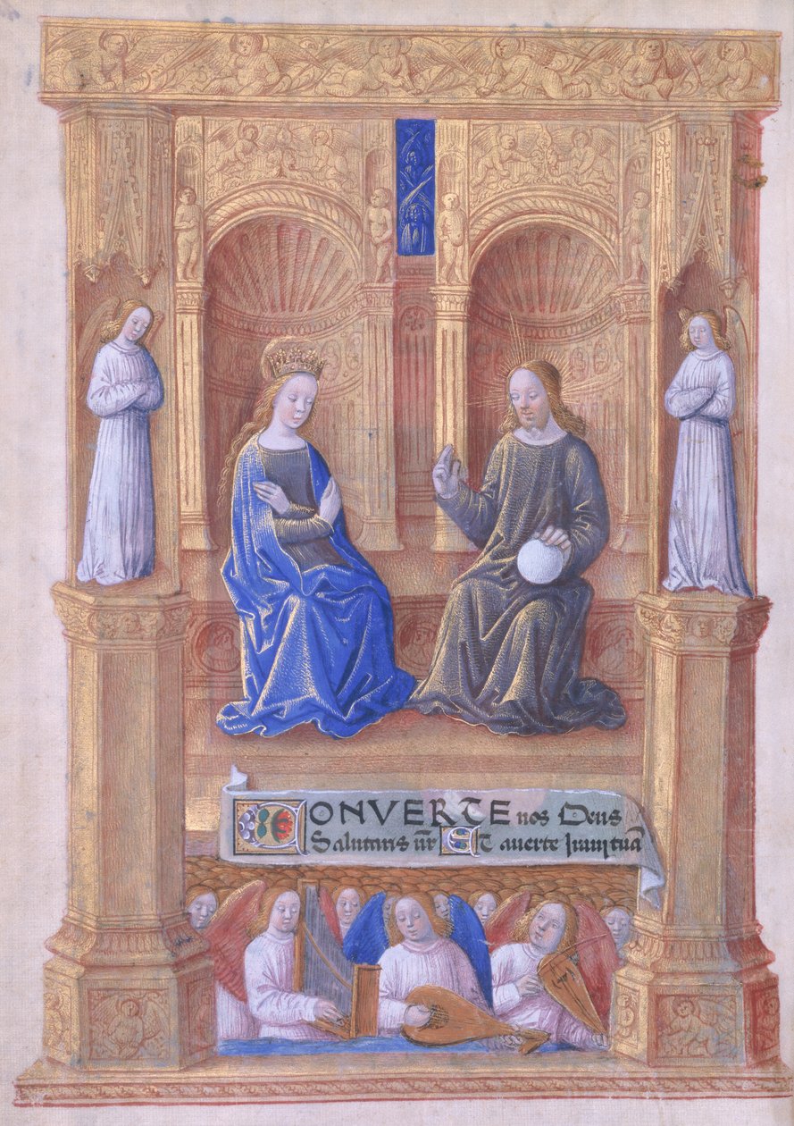 Ms Lat. Q.v.I.126 f.40v Cristo y la Virgen María Entonizados, del 